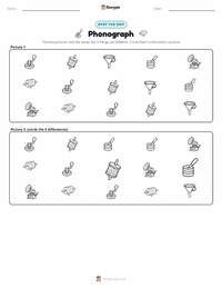 Phonograph printable worksheet preview