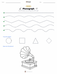 Phonograph printable worksheet preview