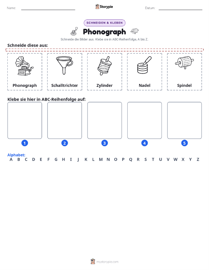 Schneiden & Einfügen Alphabet