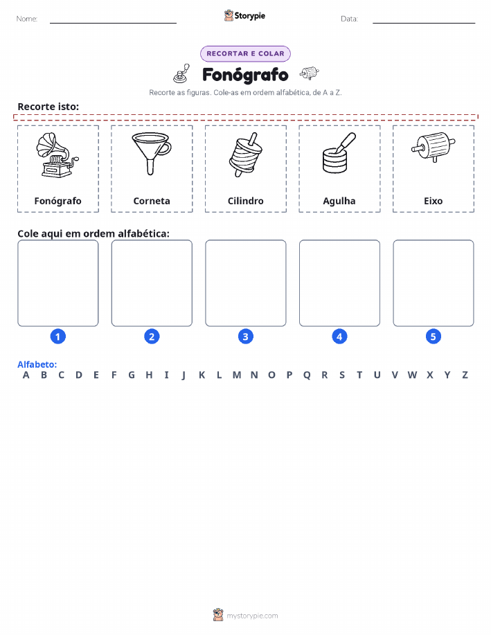 Recortar & Colar Alfabeto