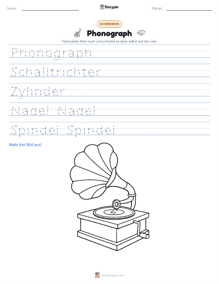 Schreibübung