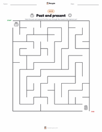 Past and present printable worksheet preview