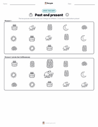 Past and present printable worksheet preview