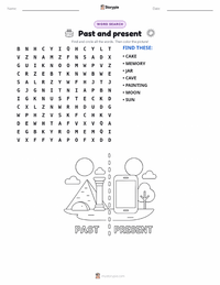 Past and present printable worksheet preview