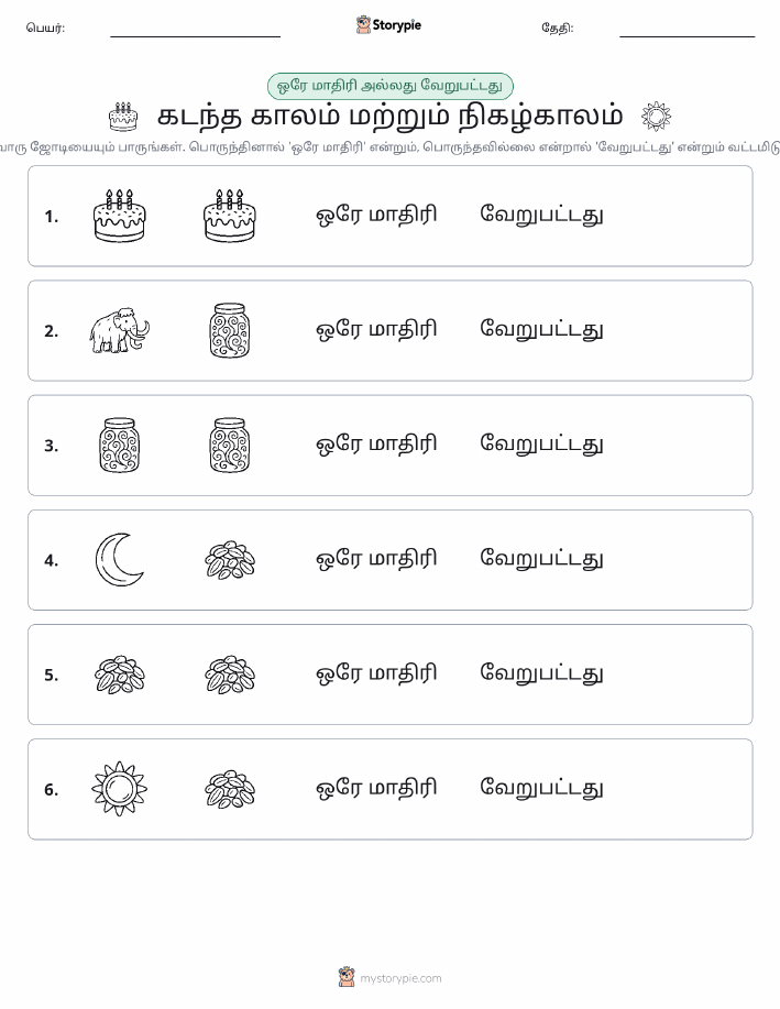 அதே அல்லது மாறுபட்டது