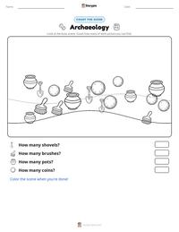 Archaeology printable worksheet preview