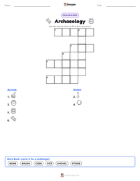 Archaeology printable worksheet preview