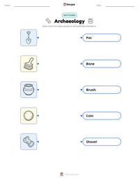 Archaeology printable worksheet for kids