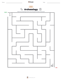 Archaeology printable worksheet preview