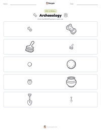 Archaeology printable worksheet preview