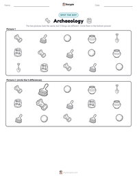 Archaeology printable worksheet preview