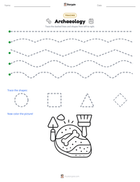 Archaeology printable worksheet preview