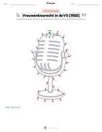 Vrouwenkiesrecht in de V.S. (1920) afdrukbare werkblad voorbeeld