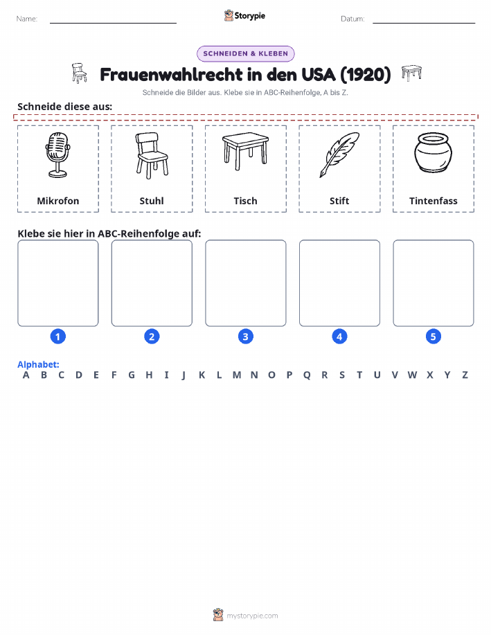 Schneiden & Einfügen Alphabet