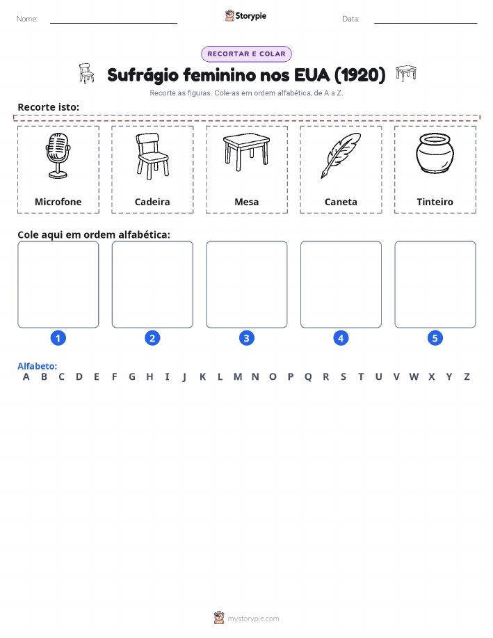 Recortar & Colar Alfabeto