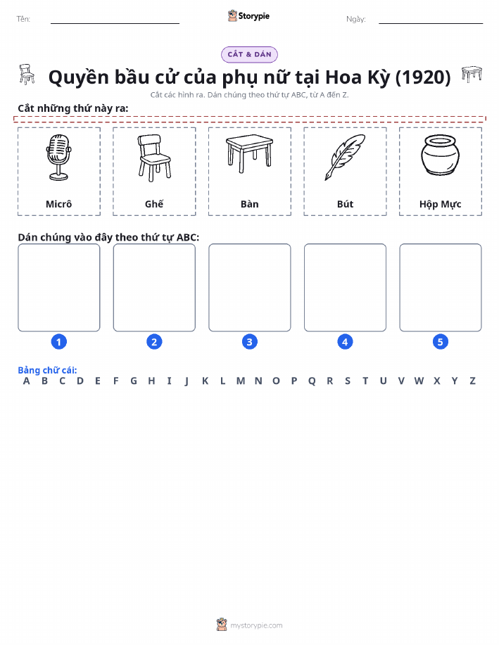 Cắt & Dán Chữ Cái