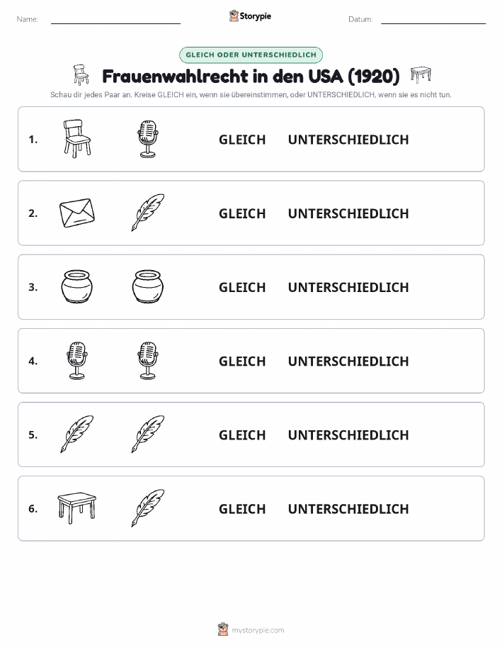 Gleich oder Anders