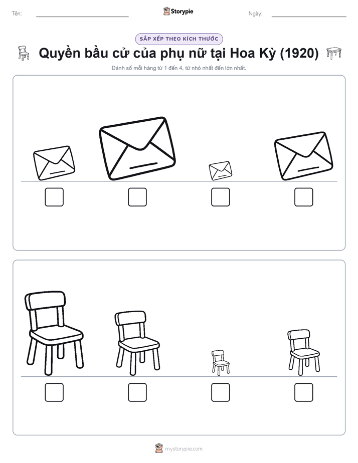 Thứ Tự Kích Thước