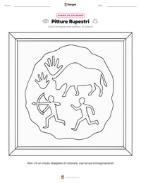 Anteprima della scheda stampabile di Pitture Rupestri
