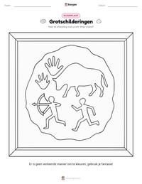 Grotschilderingen afdrukbare werkblad voorbeeld