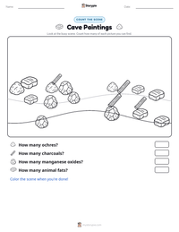 Cave Paintings printable worksheet preview