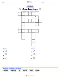 Cave Paintings printable worksheet preview