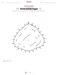 Grotschilderingen afdrukbare werkblad voorbeeld