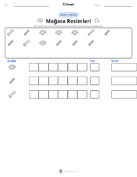 Mağara Resimleri yazdırılabilir çalışma sayfası önizlemesi