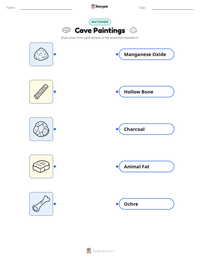 Cave Paintings printable worksheet preview