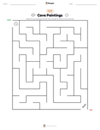 Cave Paintings printable worksheet preview