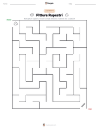 Anteprima della scheda stampabile di Pitture Rupestri