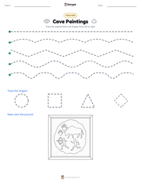 Cave Paintings printable worksheet preview