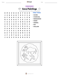 Cave Paintings printable worksheet preview
