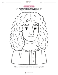 Prévia da folha de atividades imprimível Christiaan Huygens