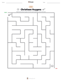 Christiaan Huygens printable worksheet preview