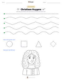 Christiaan Huygens druckbare Arbeitsblatt Vorschau