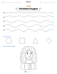 Vista previa de la hoja de trabajo imprimible de Christiaan Huygens