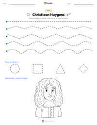 Aperçu de la feuille de travail imprimable Christiaan Huygens
