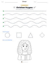 Christiaan Huygens afdrukbare werkblad voorbeeld