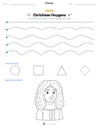 Prévia da folha de atividades imprimível Christiaan Huygens
