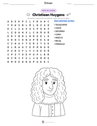 Vista previa de la hoja de trabajo imprimible de Christiaan Huygens