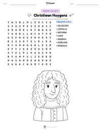 Aperçu de la feuille de travail imprimable Christiaan Huygens