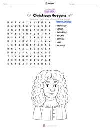 Prabaca lembar kerja cetak Christiaan Huygens