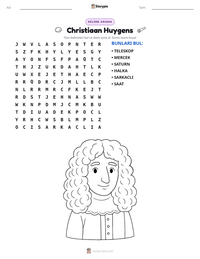 Christiaan Huygens yazdırılabilir çalışma sayfası önizlemesi
