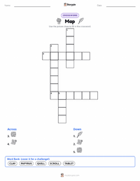 Map printable worksheet preview