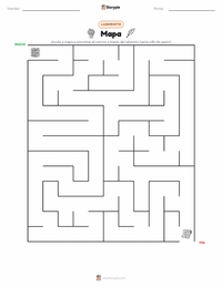 Vista previa de la hoja de trabajo imprimible de Mapa