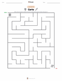 Aperçu de la feuille de travail imprimable Carte