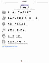Map printable worksheet preview