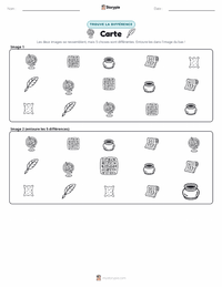 Aperçu de la feuille de travail imprimable Carte