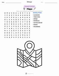 Podgląd drukowalnego arkusza ćwiczeń Mapa